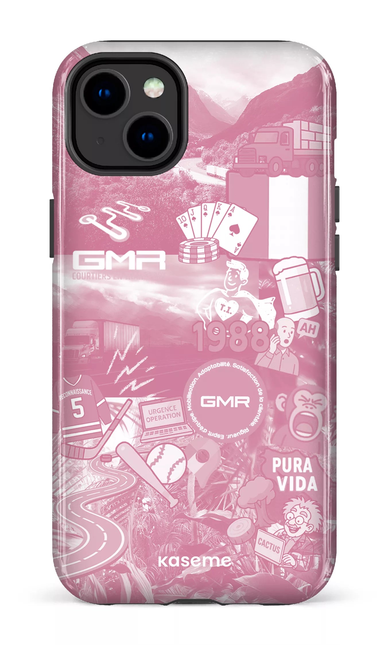 iPhone 14 Plus Tough Gloss GMR Collage Rose -