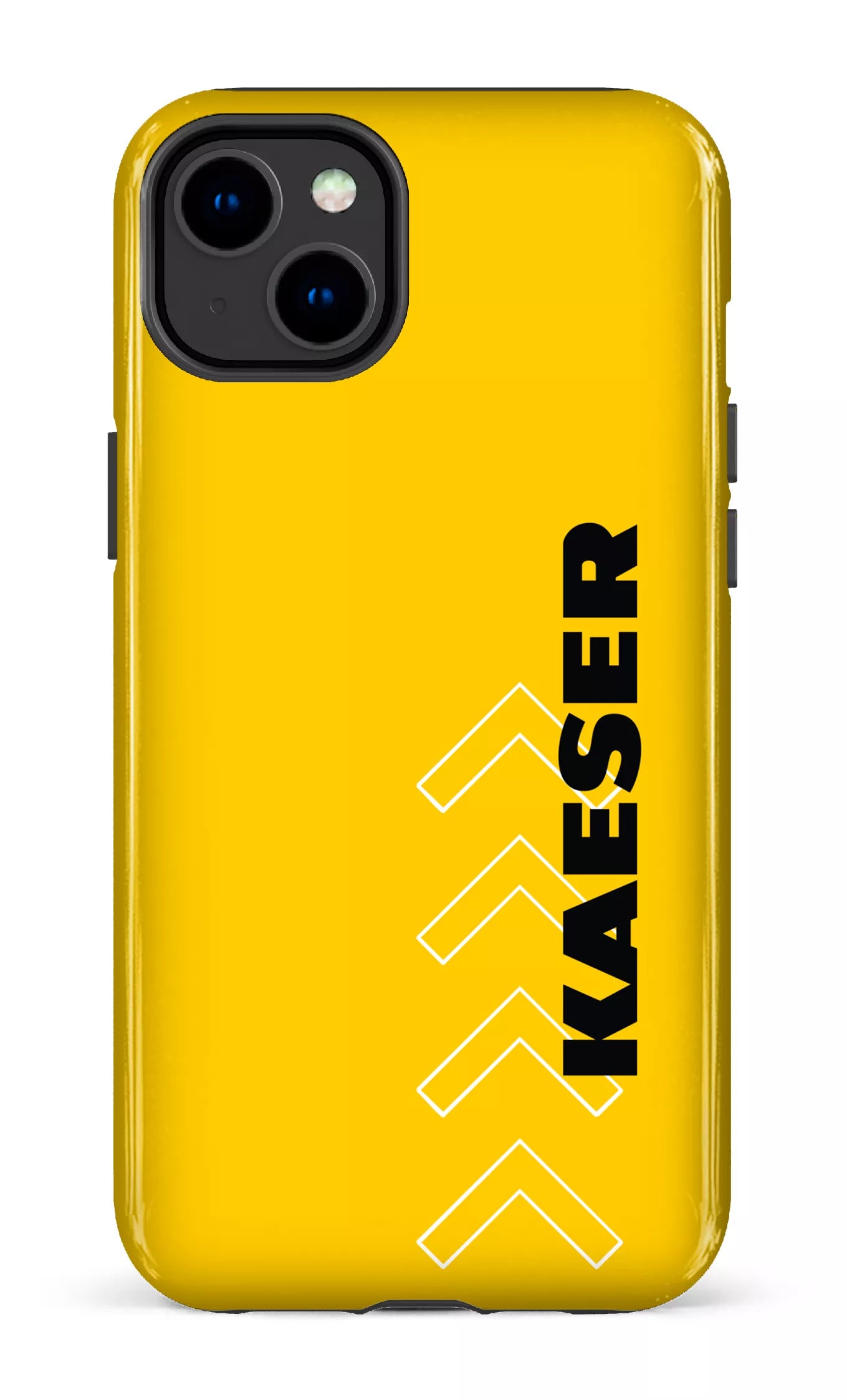iPhone 14 Plus Tough Gloss Kaeser Flèches Jaune -