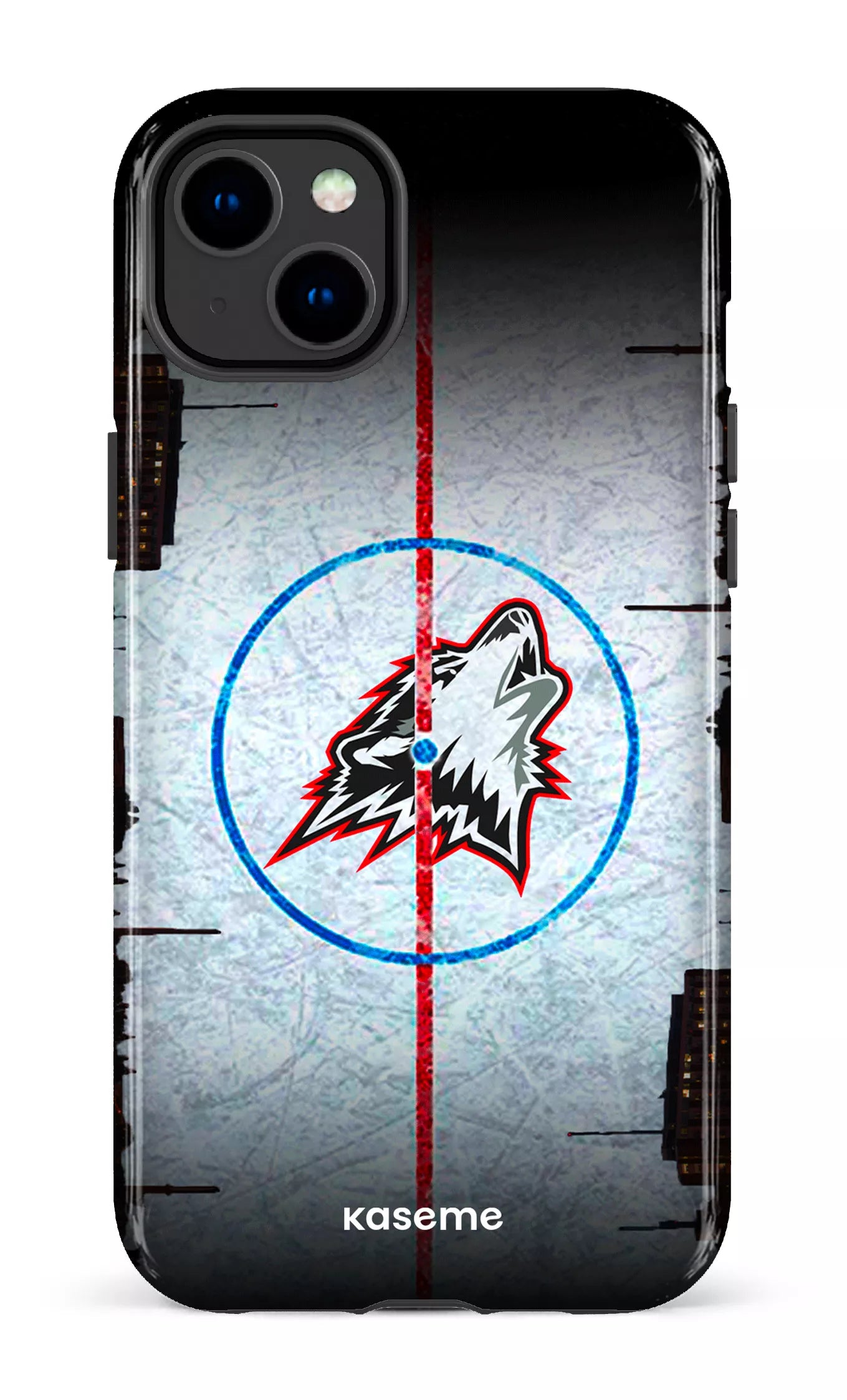 iPhone 14 Plus Tough Gloss Les Huskies Patinoire -