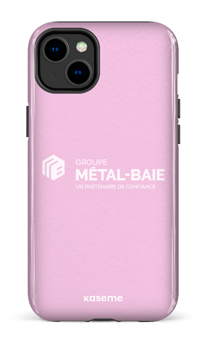 iPhone 14 Plus Tough Gloss Métal-Baie Rose -