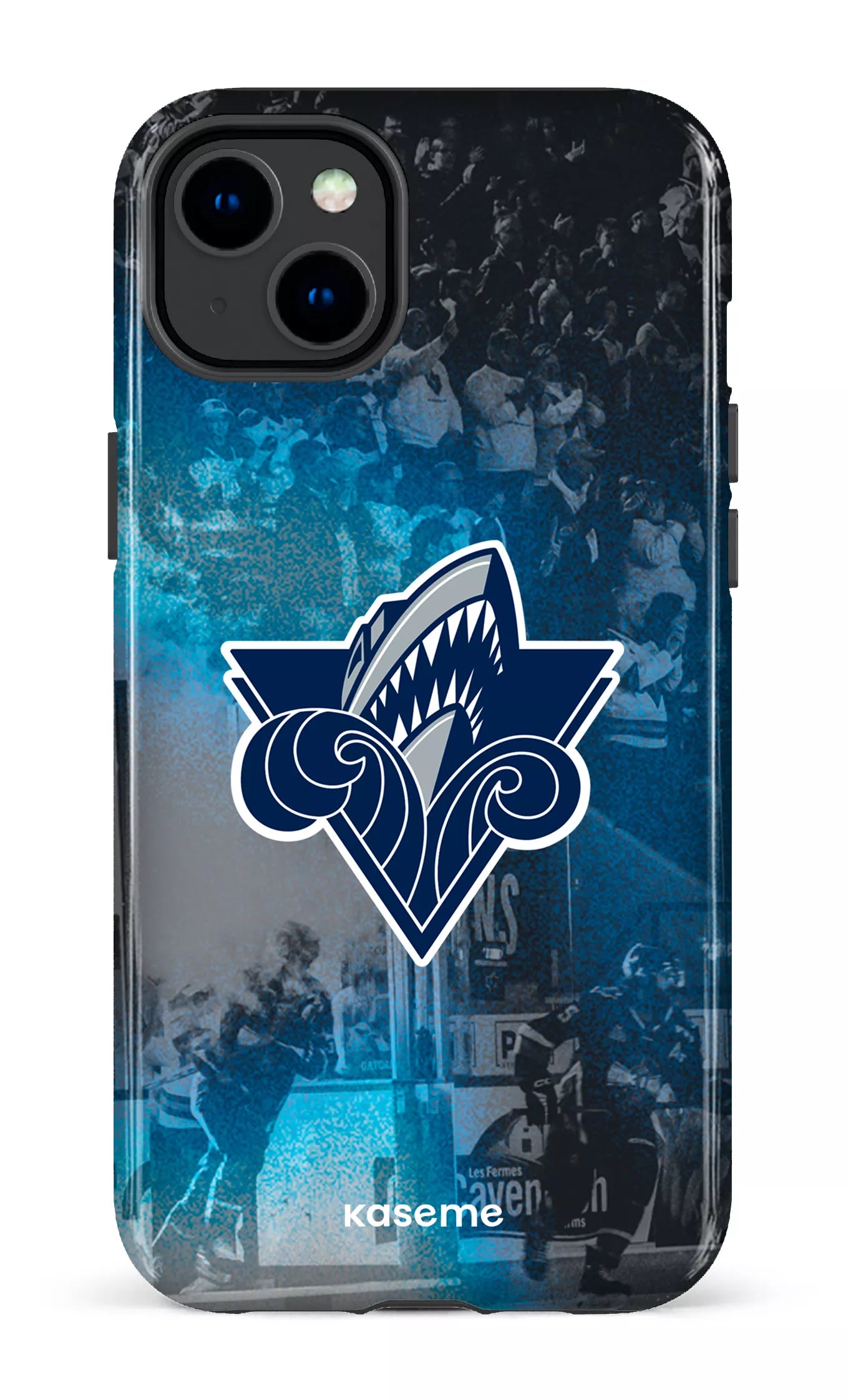 iPhone 14 Plus Tough Gloss Océanic Logo & Foule -