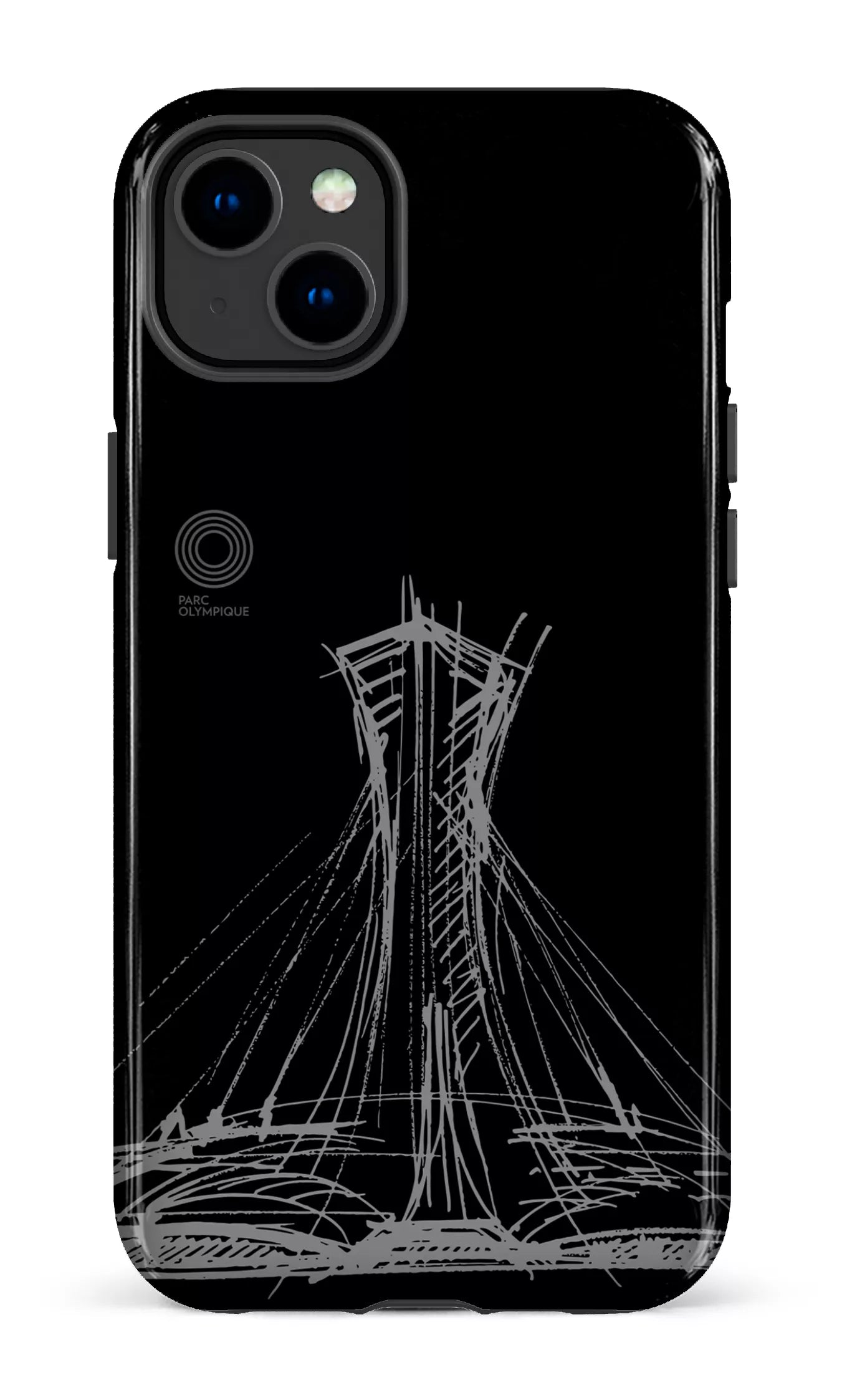 iPhone 14 Plus Tough Gloss Parc Olympique - Croquis Noir -