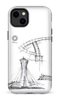 iPhone 14 Plus Tough Gloss Parc Olympique - Croquis Plan Blanc -