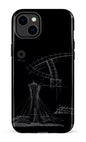 iPhone 14 Plus Tough Gloss Parc Olympique - Croquis Plan Noir -