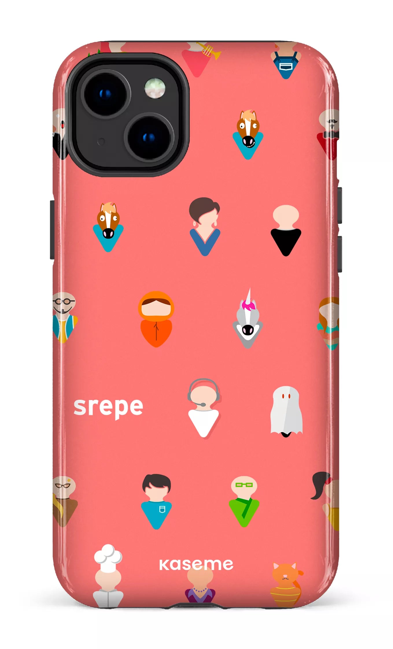 iPhone 14 Plus Tough Gloss Personnages Saumon -