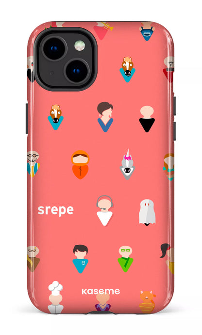 iPhone 14 Plus Tough Gloss Personnages Saumon -