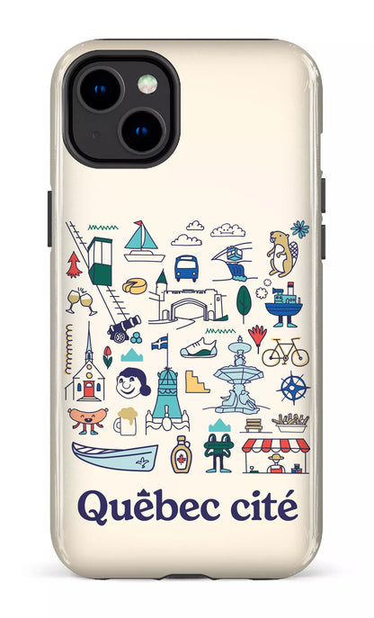 iPhone 14 Plus Tough Gloss Québec illustré -