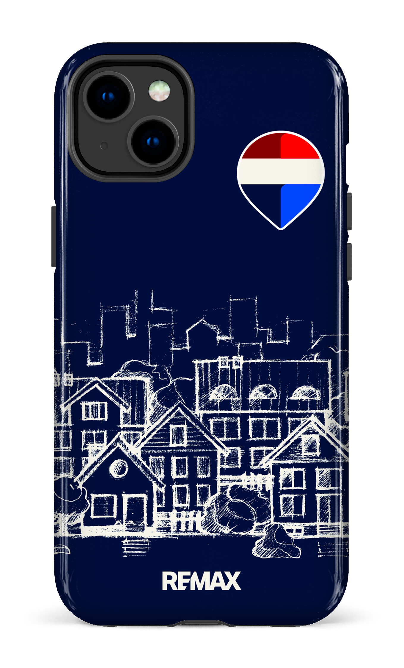 iPhone 14 Plus Tough Gloss Remax Sketch Bleu -
