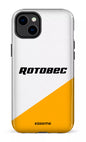 iPhone 14 Plus Tough Gloss Rotobec Blanc et Jaune -