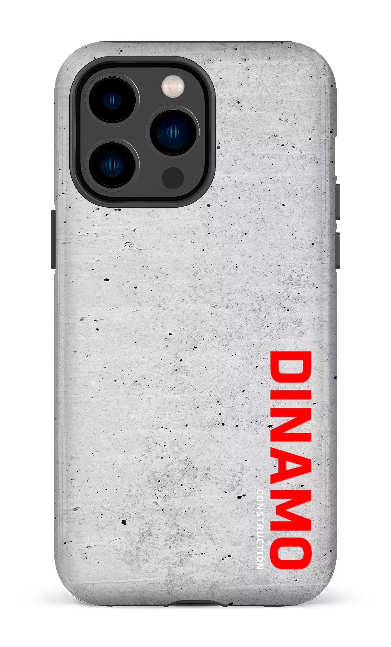 iPhone 14 Pro Max Tough Dinamo Gris x Logo Rouge -