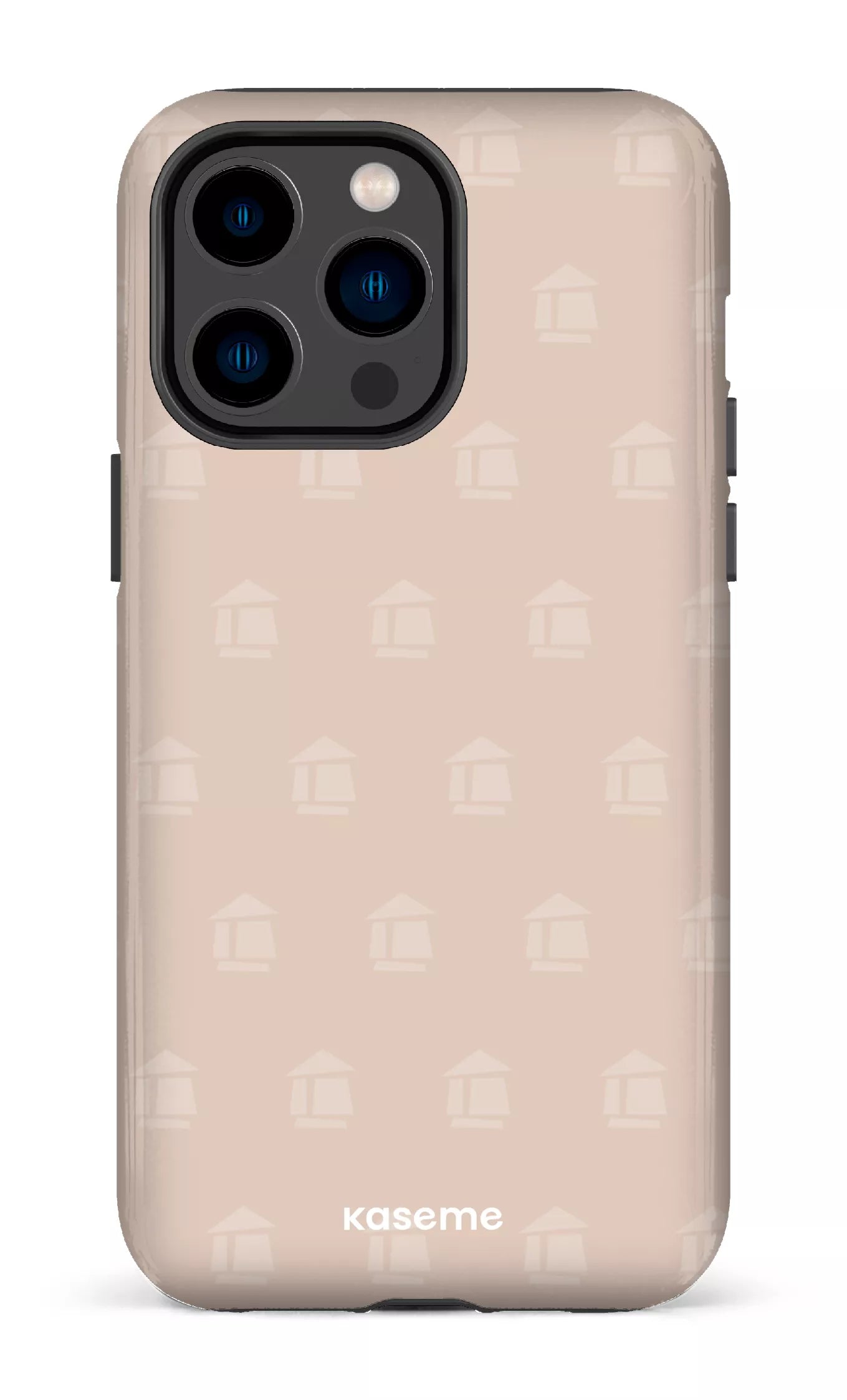 iPhone 14 Pro Max Tough Flordeco motif grège -