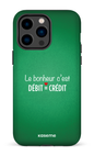 iPhone 14 Pro Max Tough Le bonheur c'est débit = crédit (vert) -
