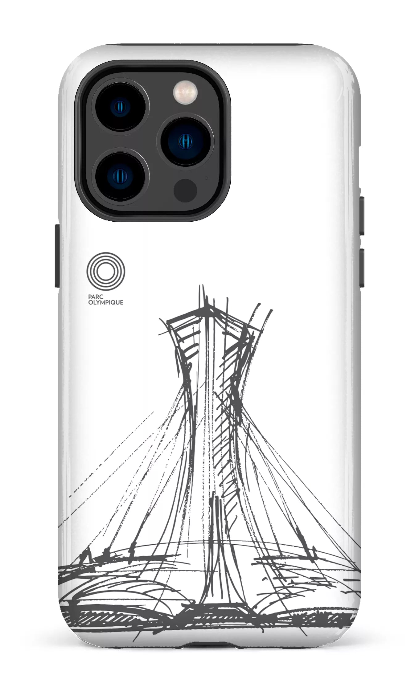 iPhone 14 Pro Max Tough Parc Olympique - Croquis Blanc -