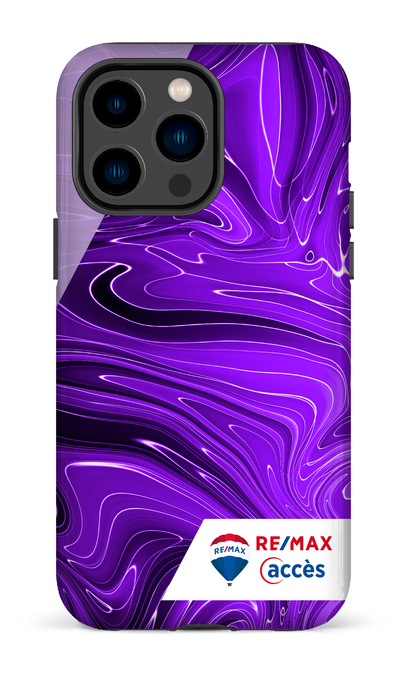 iPhone 14 Pro Max Tough Peinture marbrée sombre violette -