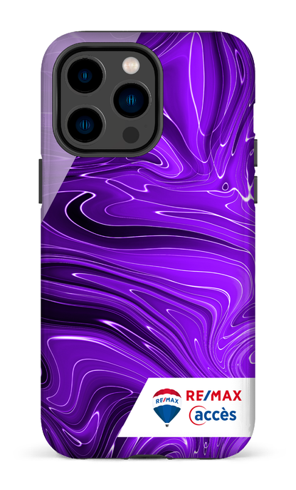 iPhone 14 Pro Max Tough Peinture marbrée sombre violette -