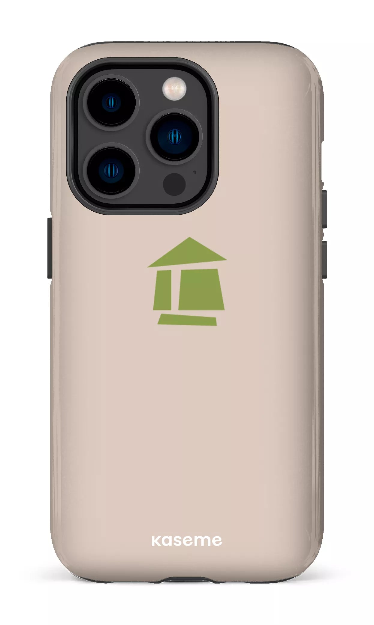iPhone 14 Pro Tough Flordeco logo grège -