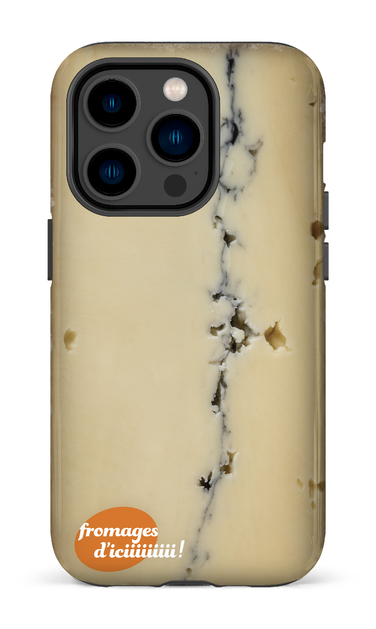 iPhone 14 Pro Tough Fromage Cendré Logo -