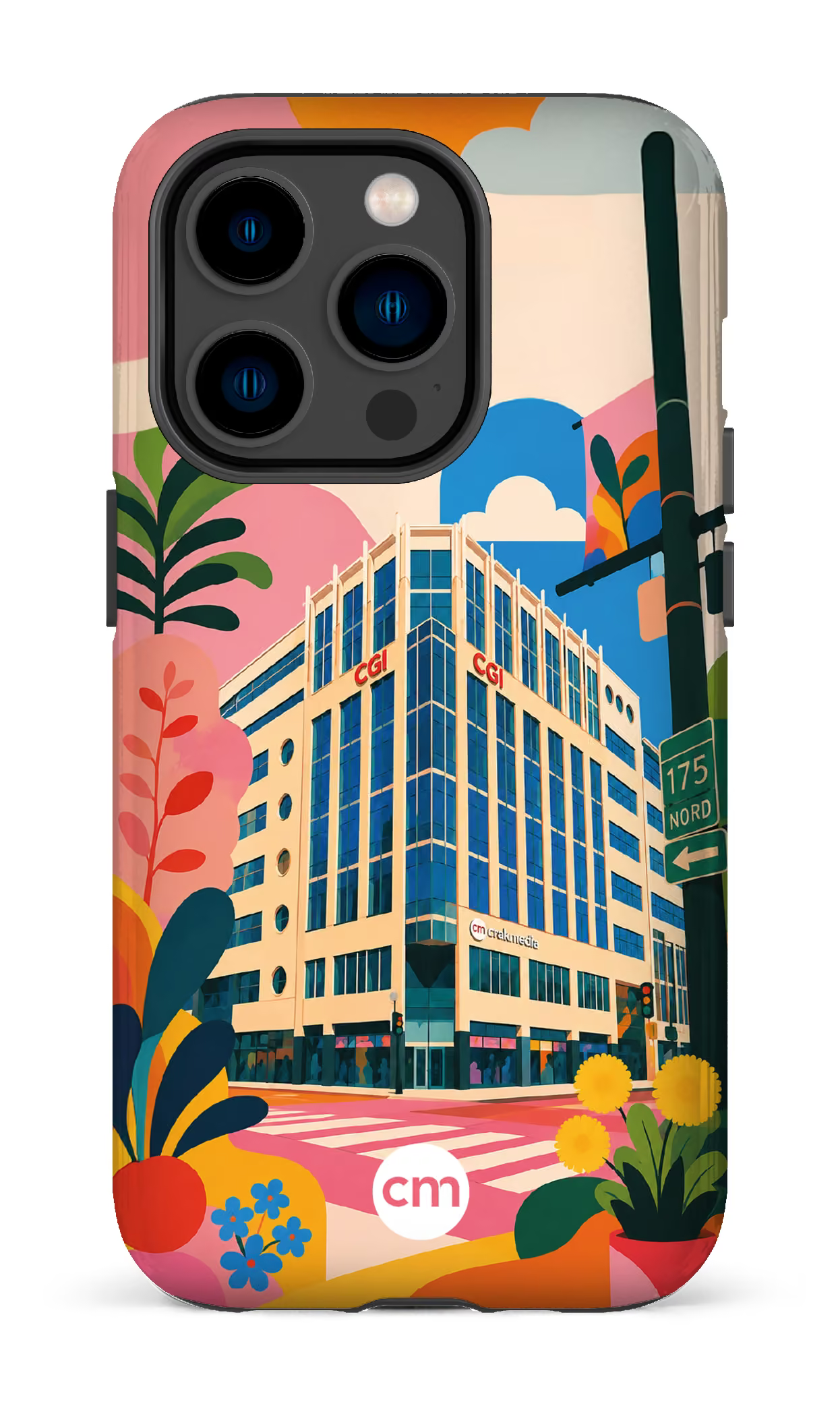 iPhone 14 Pro Tough Funky Building Crakmedia -