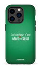 iPhone 14 Pro Tough Le bonheur c'est débit = crédit (vert) -
