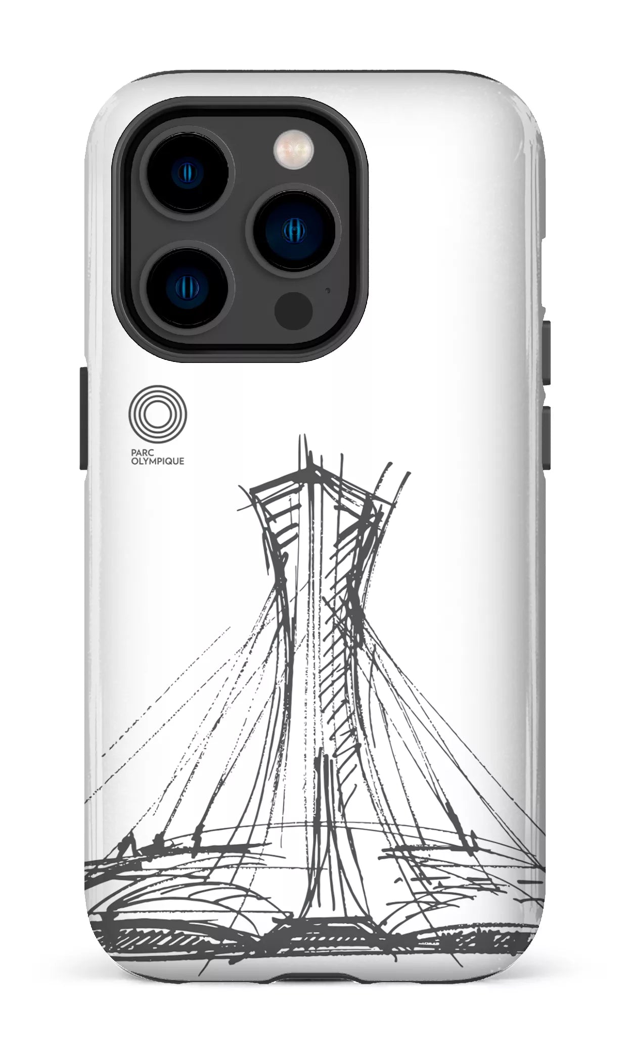 iPhone 14 Pro Tough Parc Olympique - Croquis Blanc -