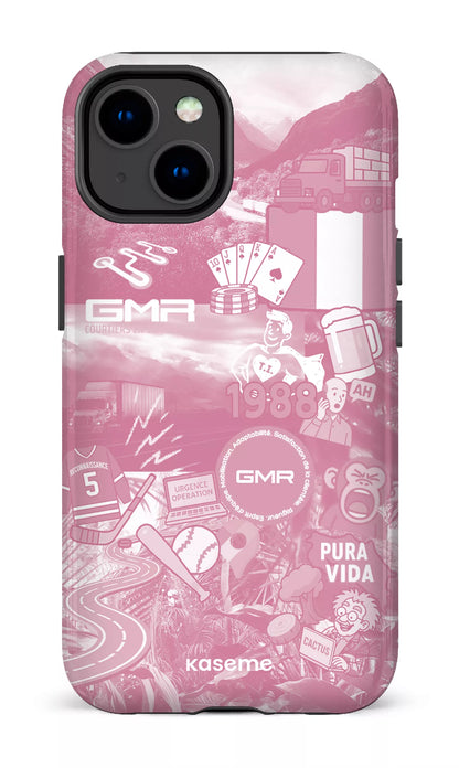 iPhone 14 Tough Gloss GMR Collage Rose -