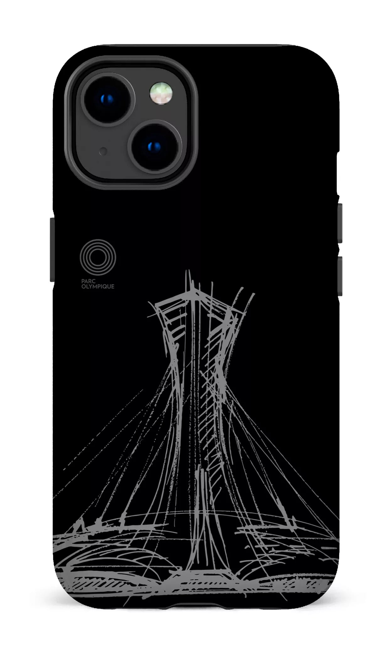 iPhone 14 Tough Gloss Parc Olympique - Croquis Noir -