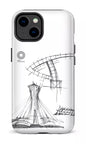 iPhone 14 Tough Gloss Parc Olympique - Croquis Plan Blanc -