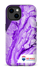 iPhone 14 Tough Gloss Peinture marbrée claire violette de Francheville -