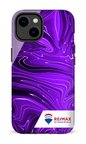 iPhone 14 Tough Gloss Peinture marbrée sombre violette de Francheville -
