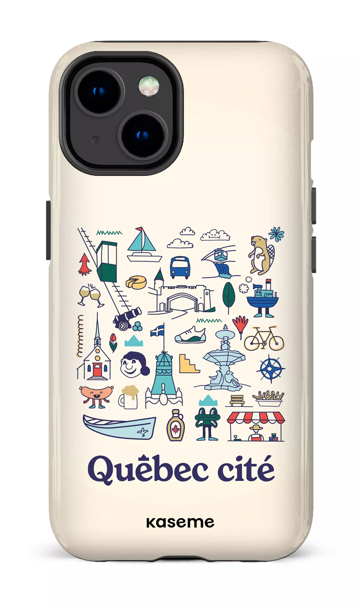 iPhone 14 Tough Gloss Québec illustré -