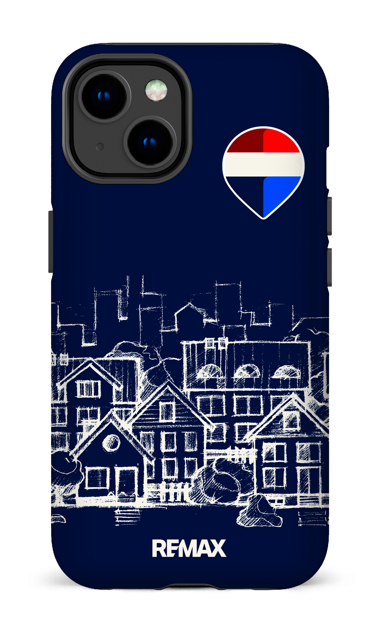 iPhone 14 Tough Gloss Remax Sketch Bleu -