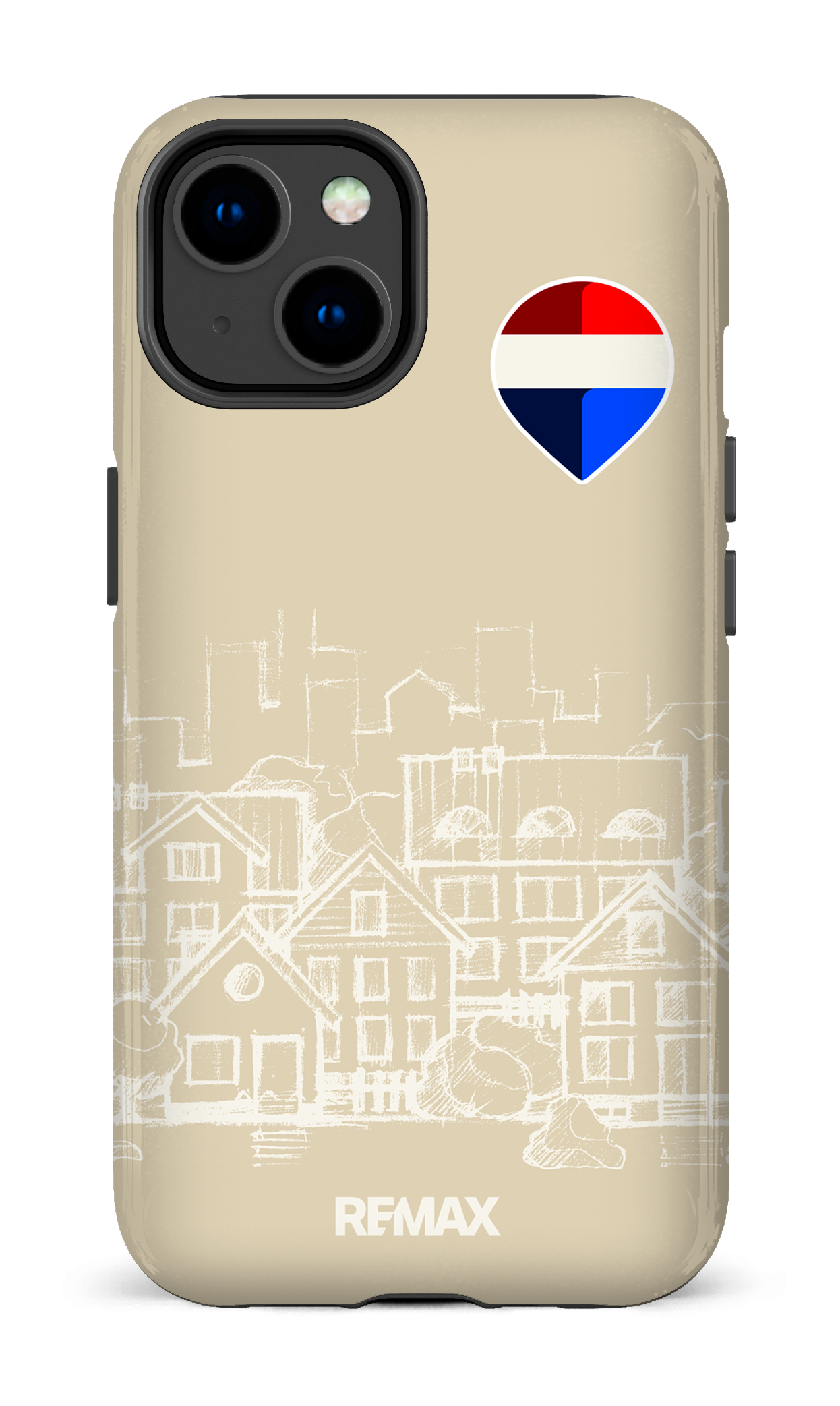 iPhone 14 Tough Gloss Remax Sketch Crème -