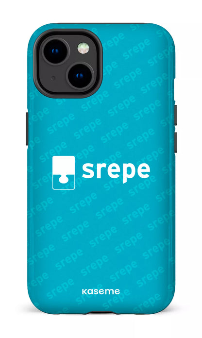 iPhone 14 Tough Gloss SREPE Pattern Turquoise -