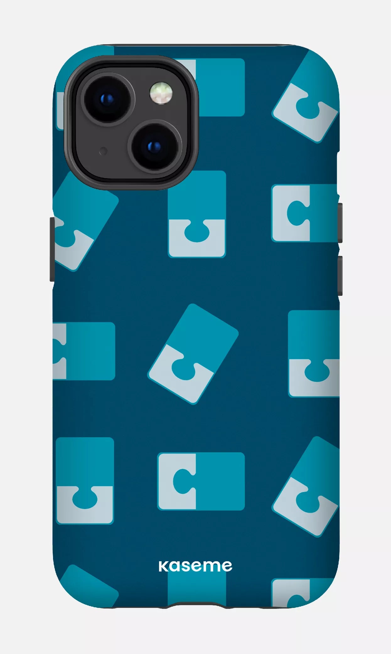 iPhone 14 Tough Matte Casse-tête Bleu -