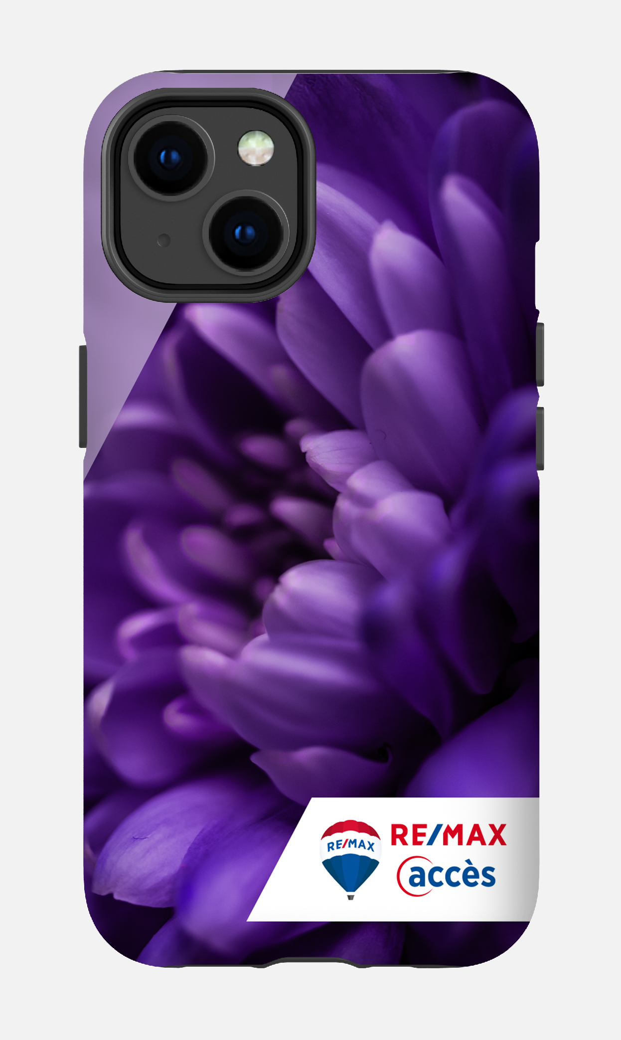 iPhone 14 Tough Matte Fleur gros plan -
