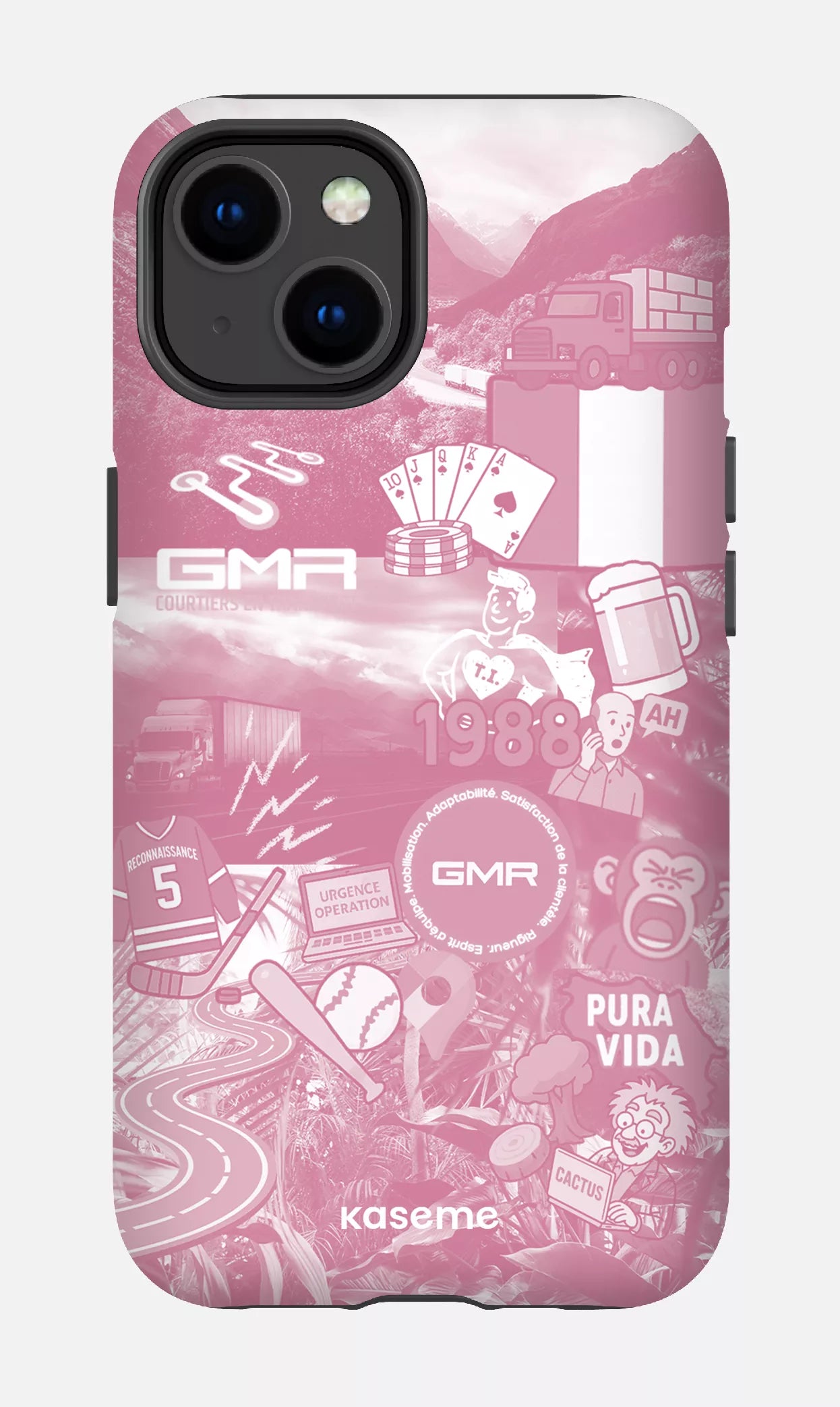 iPhone 14 Tough Matte GMR Collage Rose -