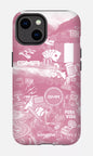 iPhone 14 Tough Matte GMR Collage Rose -