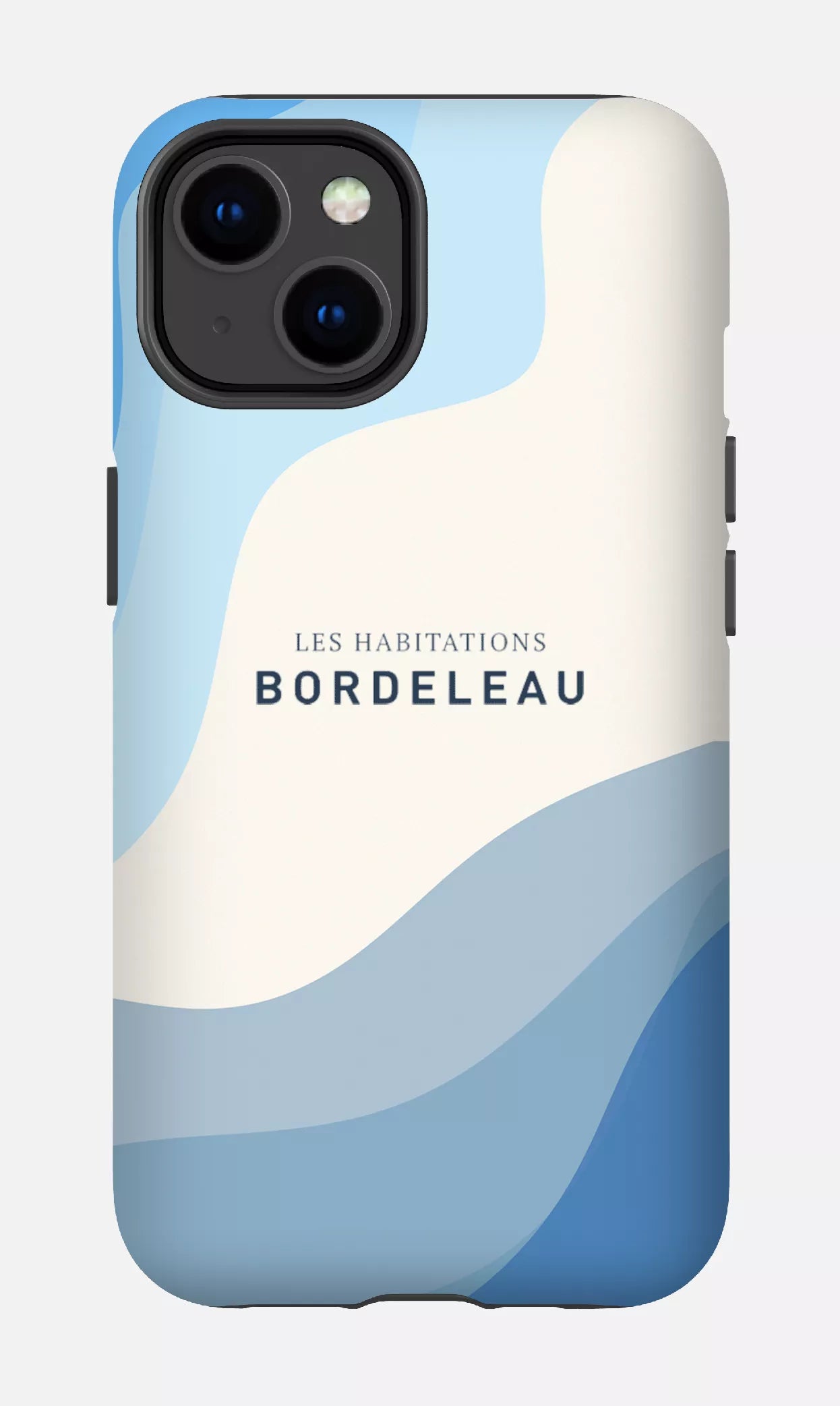 iPhone 14 Tough Matte HB - Bleu et Blanc -