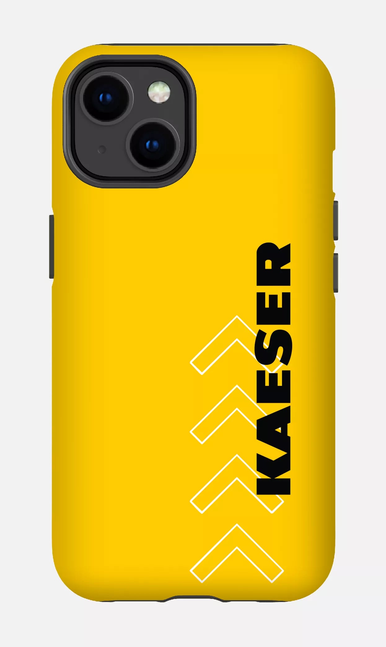 iPhone 14 Tough Matte Kaeser Flèches Jaune -