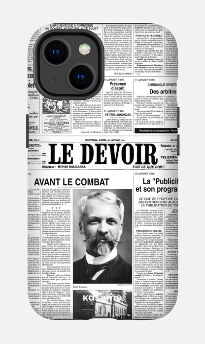 iPhone 14 Tough Matte Le Devoir — Premier édito -