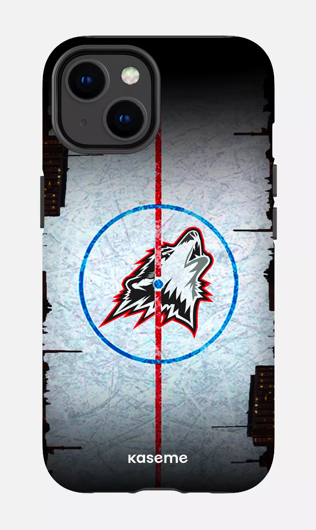 iPhone 14 Tough Matte Les Huskies Patinoire -