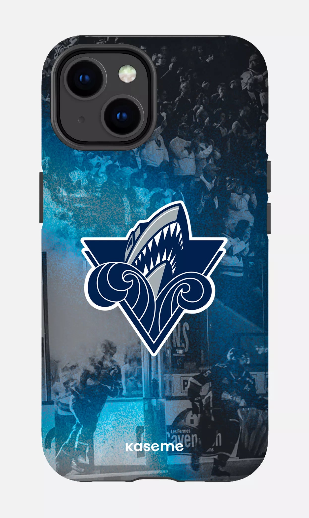 iPhone 14 Tough Matte Océanic Logo & Foule -