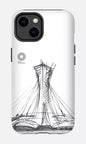 iPhone 14 Tough Matte Parc Olympique - Croquis Blanc -