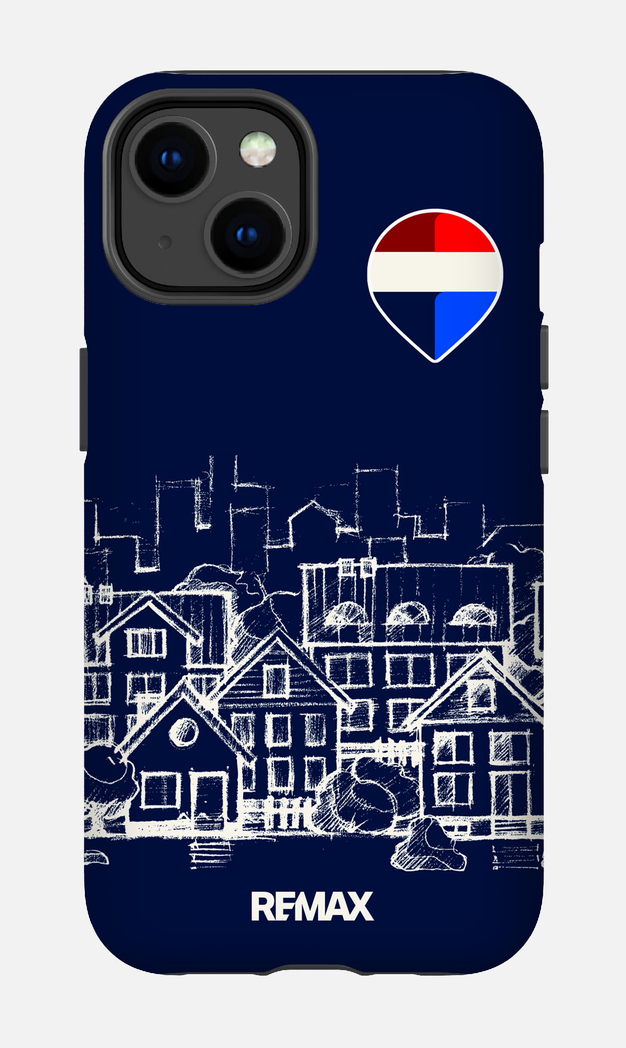 iPhone 14 Tough Matte Remax Sketch Bleu -