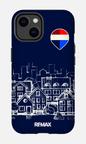 iPhone 14 Tough Matte Remax Sketch Bleu -
