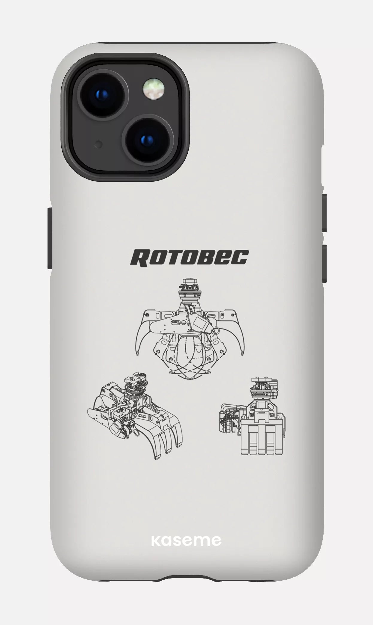 iPhone 14 Tough Matte Rotobec Gris -