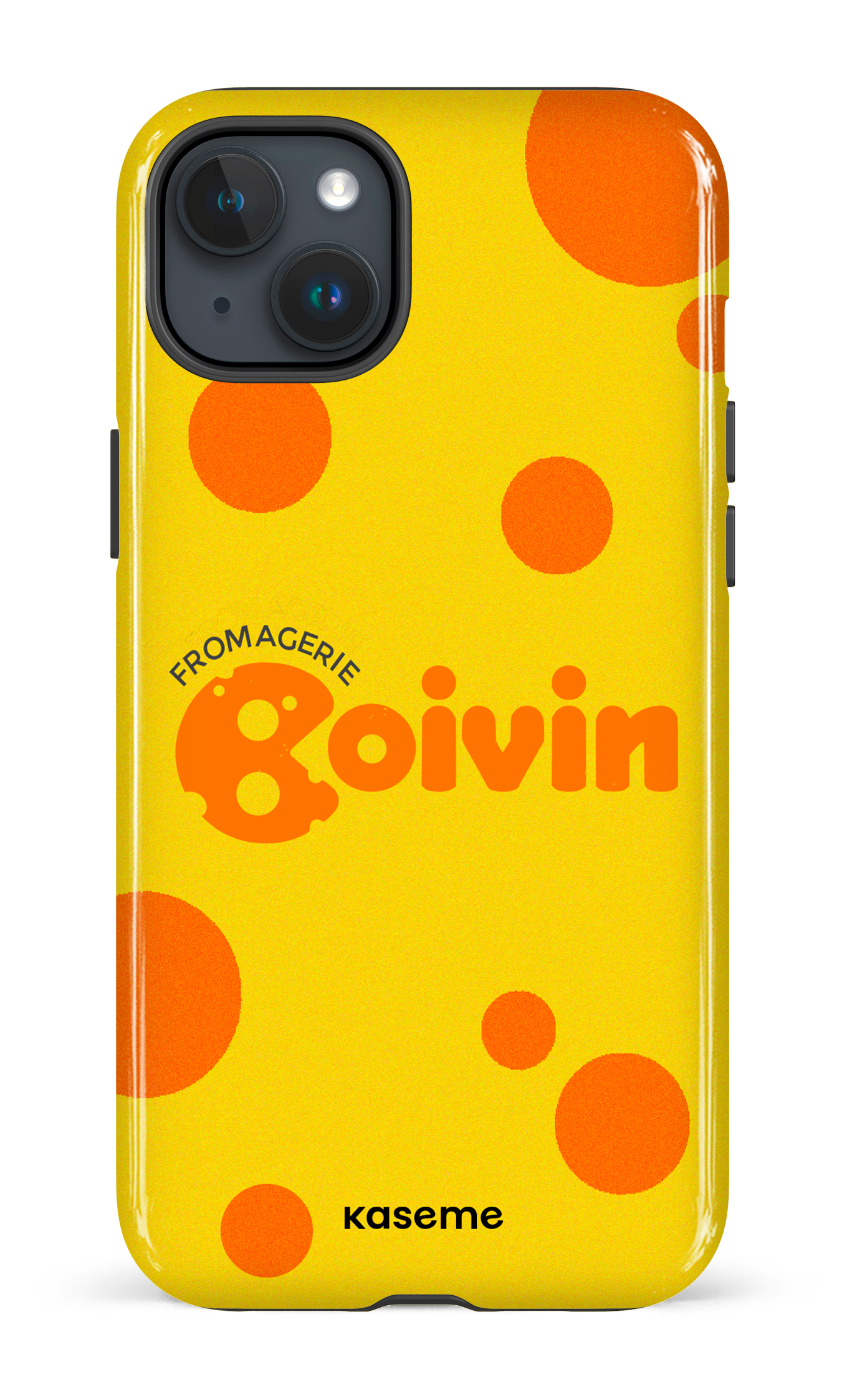 iPhone 15 Plus Tough Boivin Jaune x Ronds -