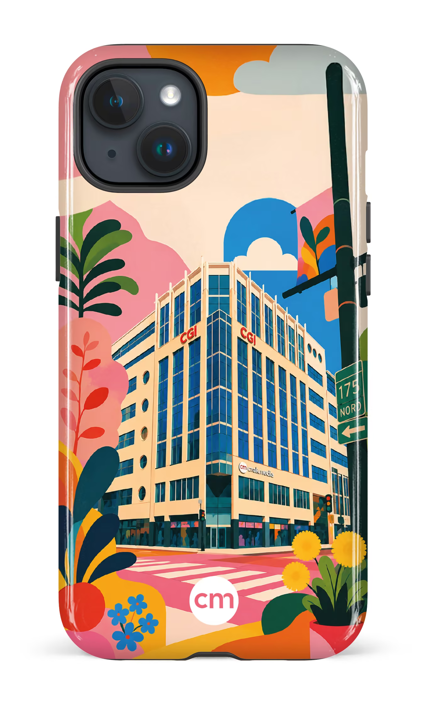 iPhone 15 Plus Tough Funky Building Crakmedia -