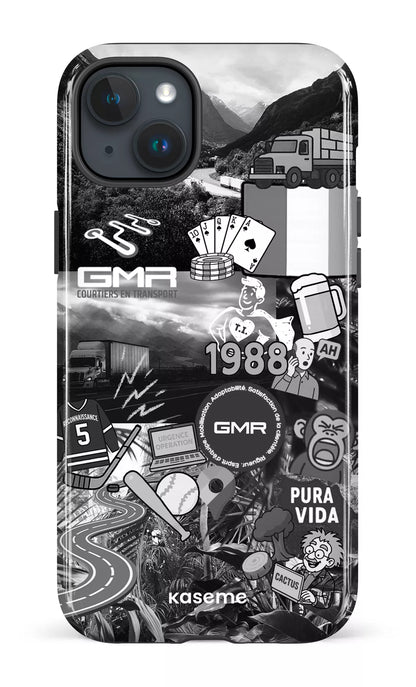 iPhone 15 Plus Tough GMR Collage Noir et Blanc -