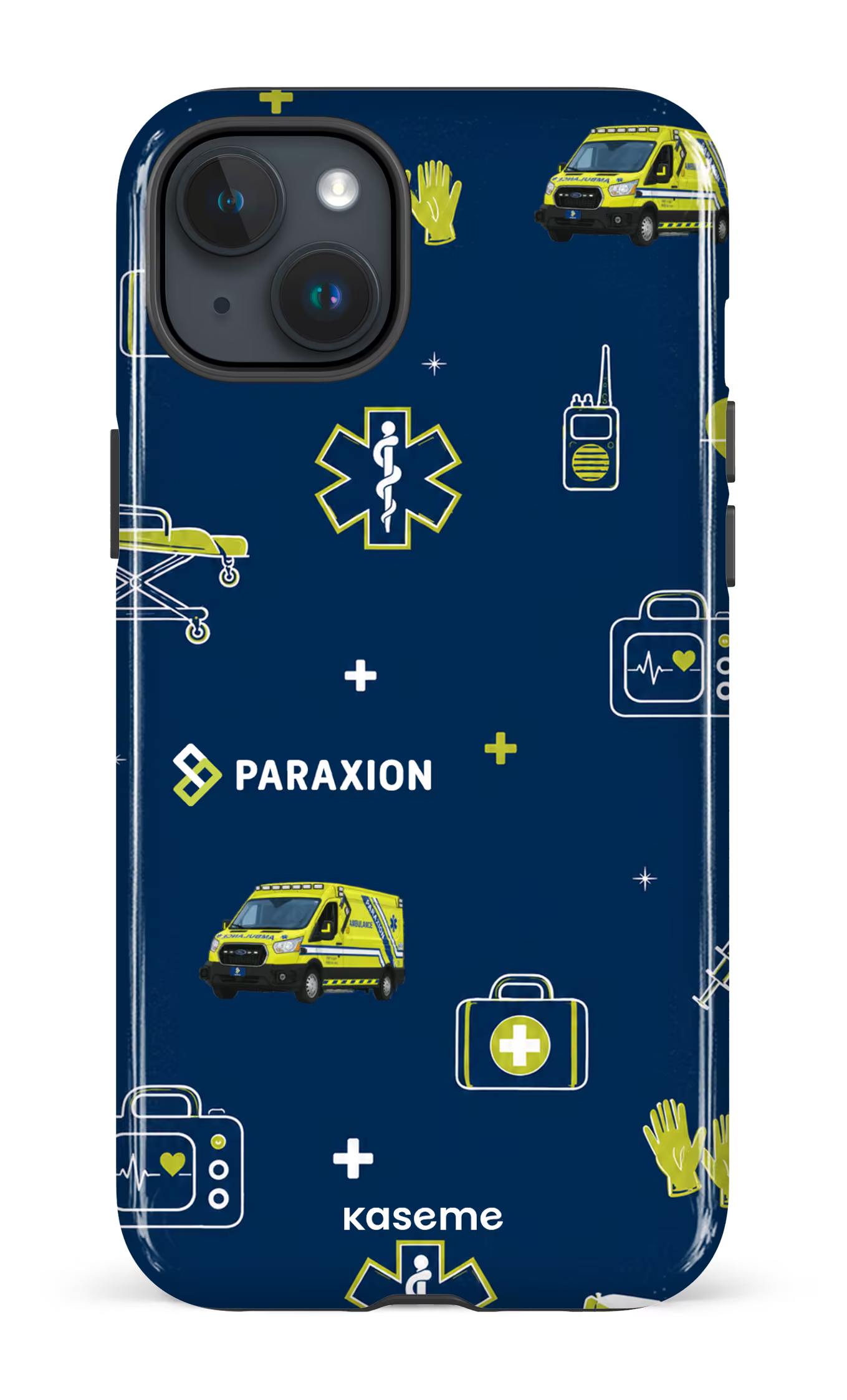 iPhone 15 Plus Tough Icônes bleu Paraxion -